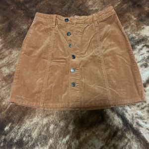 Brown/Orange Corduroy Skirt